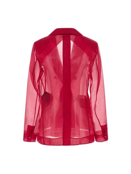 Marynarka Max Mara z organzy dwurzędowa różowa