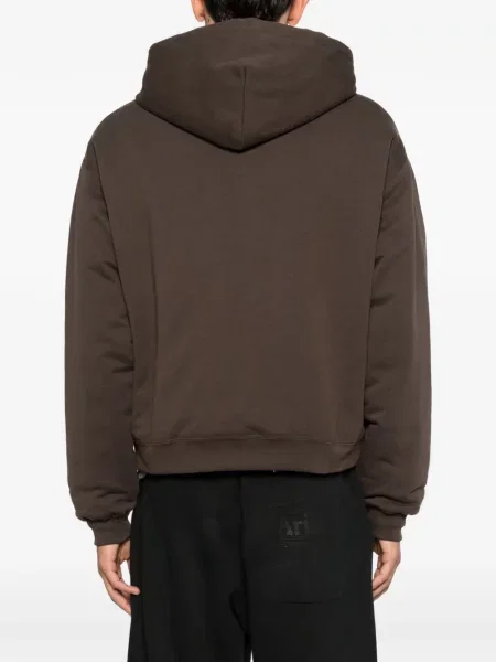 Jachetă cu glugă Canada Goose cu glugă maro