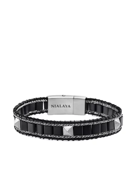 Brăţară Nialaya Jewelry negru