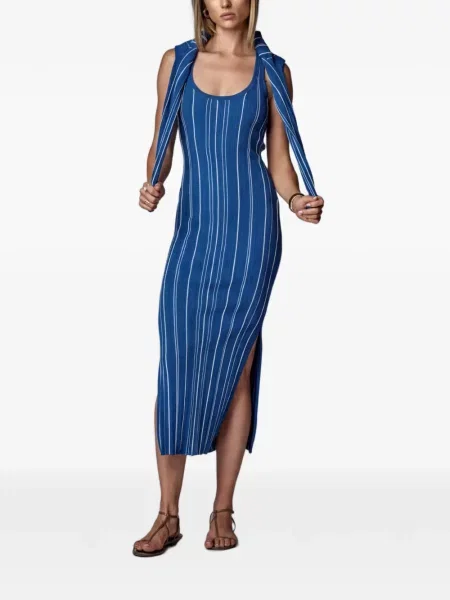Rochie Hevron tricotate albastru