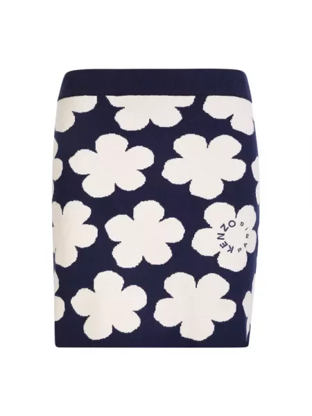 Dzianinowa wielobarwność mały spódnica mini Kenzo niebieska