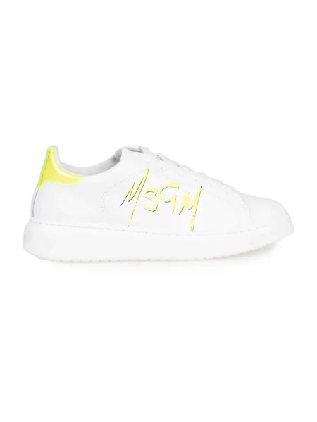 Sneakersy Msgm skórzane białe