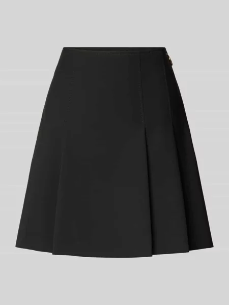Spódnica plisowana o linii A z zamkiem błyskawicznym z logo model ‘ROBALLO’ Hugo czarna
