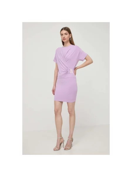 Patrizia Pepe sukienka mini dopasowana fioletowy