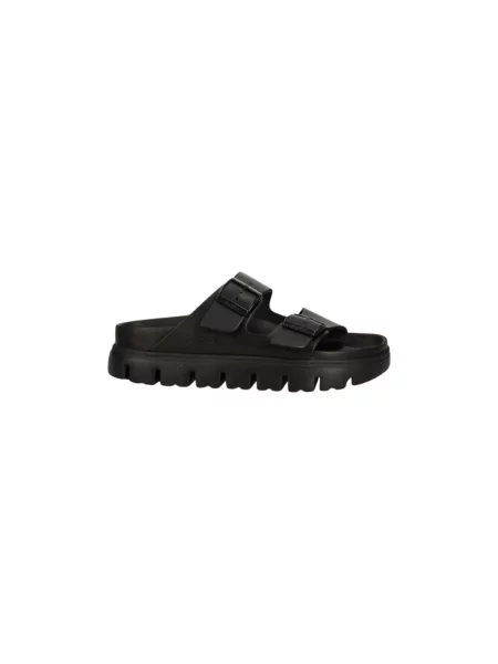 Klapki Birkenstock skórzane chunky czarne