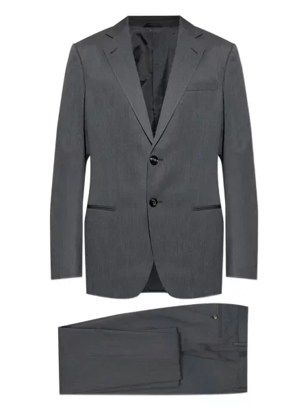 Вълнен костюм костюм Giorgio Armani сиво