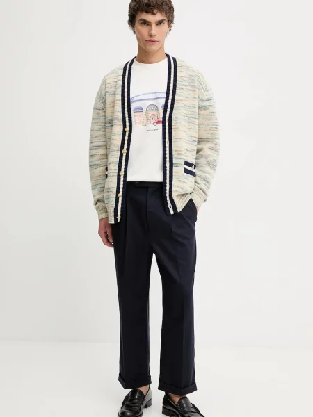 Nohavice s prímesou vlny Drôle de Monsieur Le Pantalon Plis Cropped