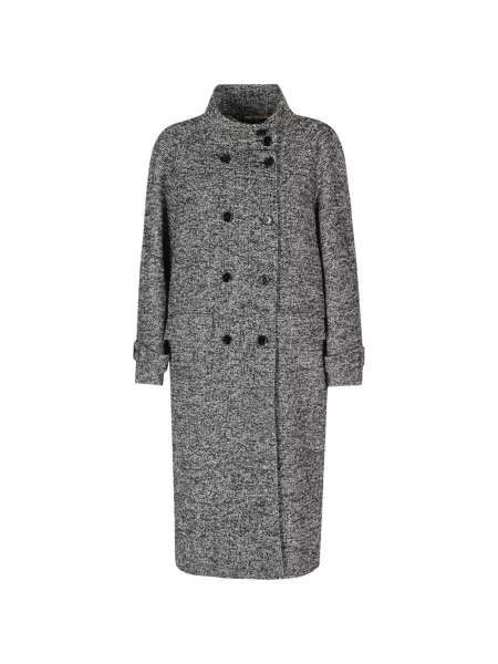 Palton Dolce & Gabbana melange cu două rânduri de nasturi gri