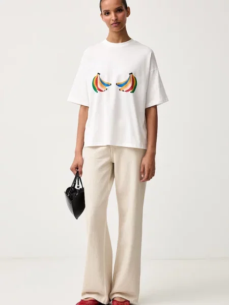 Never Fully Dressed tricou pentru femei din alb