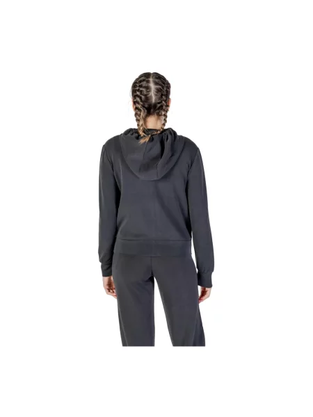Guess bluza OLYMPE z kapturem gładka czarny
