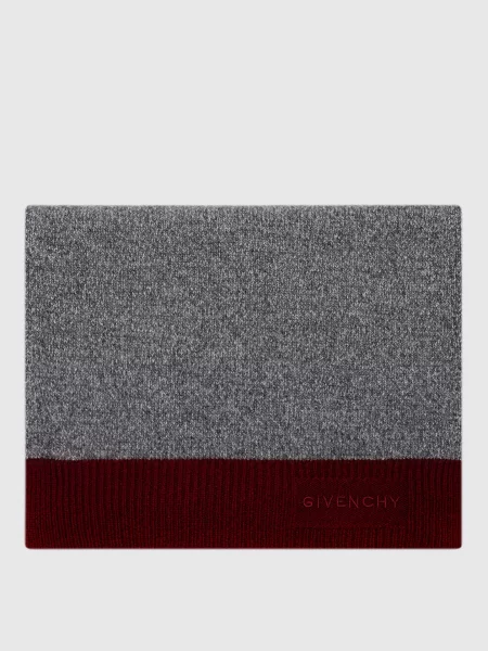 Шарф Givenchy с вышивкой серый