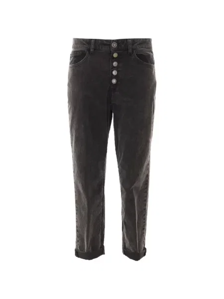 Blugi Dondup de catifea cord gri