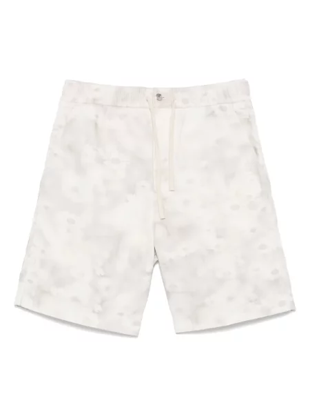 Džínové šortky Maison Kitsuné s potiskem bílé