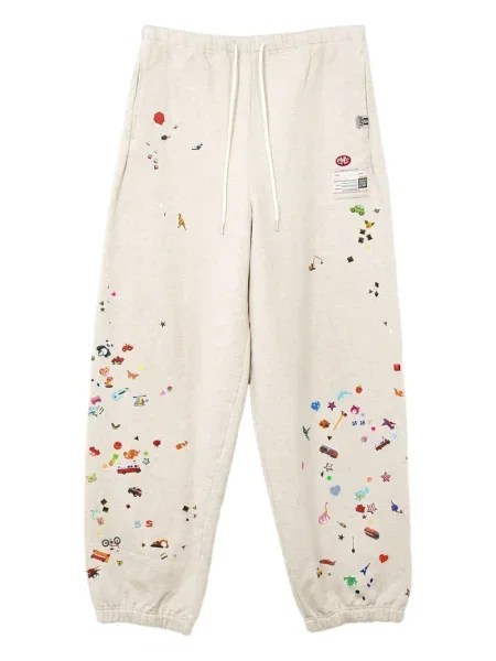 Pantaloni Maison Mihara Yasuhiro cu imagine alb