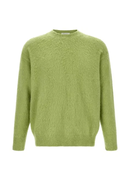 Pulover Roberto Collina cu decolteu rotund verde