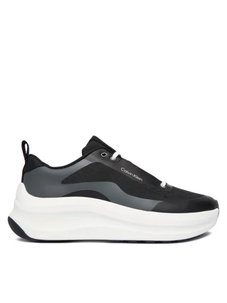 Superge Calvin Klein Chunky Runner Laceup Mix Aop črna