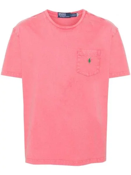 Tricou polo Polo Ralph Lauren cu decolteu rotund roșu