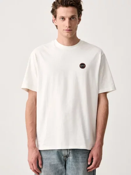 Napapijri tricou pentru bărbați din S-Badge bej