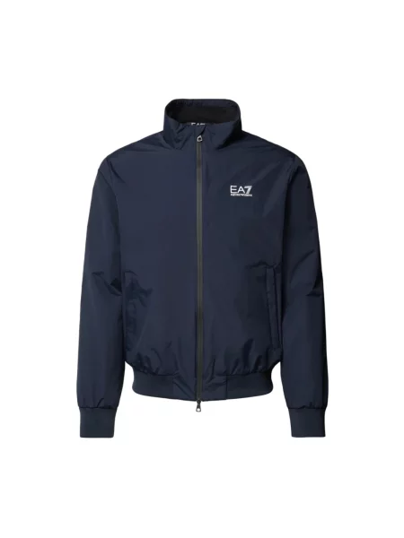 Kurtka bomber Ea7 Emporio Armani z nadrukiem niebieski
