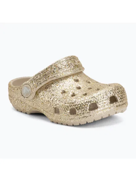 Gyerek papucsok Crocs Classic Chunky Glitter sandstone. Méret: EU bézs