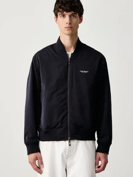 Armani Exchange jachetă reversibilă pentru bărbați negru
