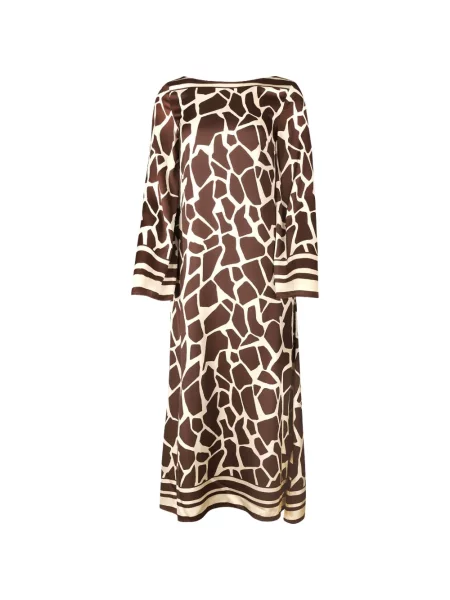 Rochie maxi Faithfull The Brand lungă de costum maro