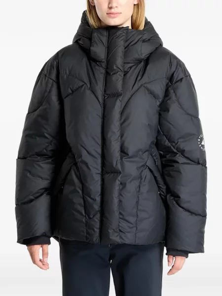 Geacă Adidas By Stella Mccartney cu glugă negru