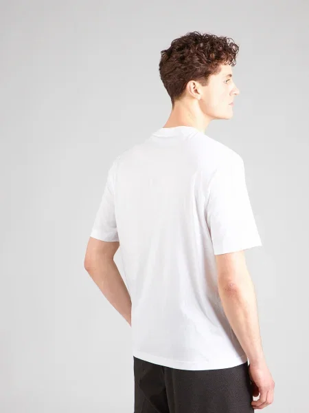 HUGO Tricou Nalien azur alb