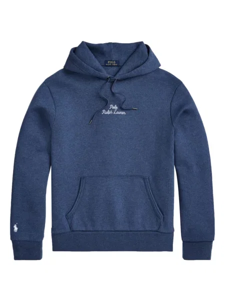 Tricou Polo Ralph Lauren din piele cu broderie în carouri maro