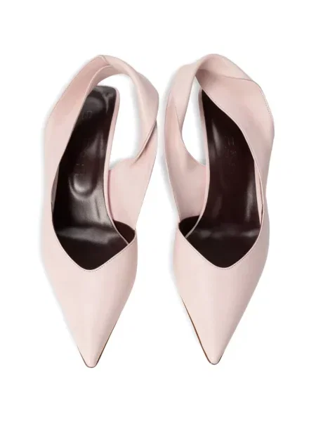 Pantofi cu toc By Far cu bretele roz