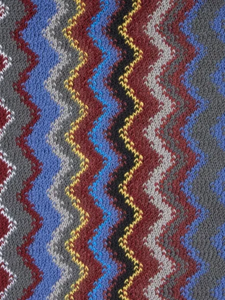 Pletený šál Missoni s třásněmi modrý