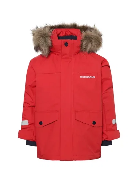 Didriksons Detská bunda BJÄRVEN KIDS PARKA 4 červená