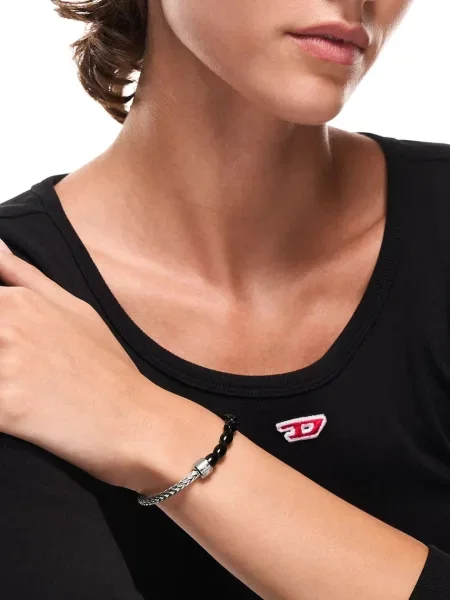 DIESEL Karkötő / ezüst fekete