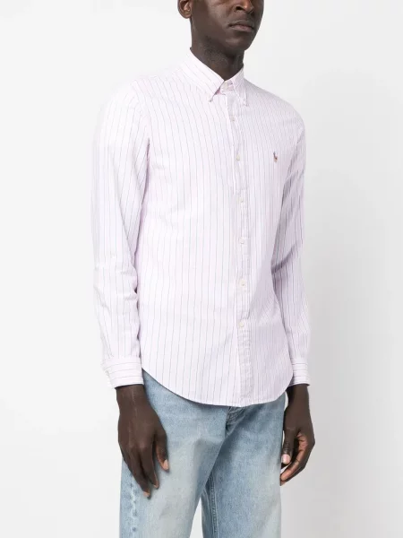 Cămașă Polo Ralph Lauren în carouri cu imagine roz