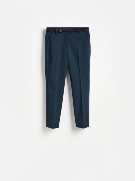 Reserved Pantaloni cu curea bleumarin