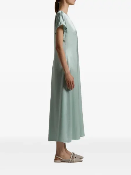 Rochie Peserico din satin de costum verde
