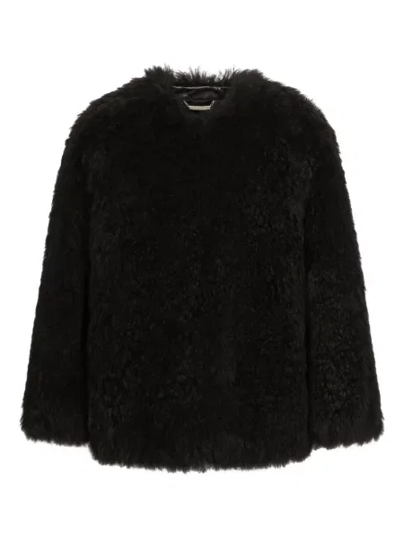 Haină din piele de oaie Dolce & Gabbana din piele de oaie negru