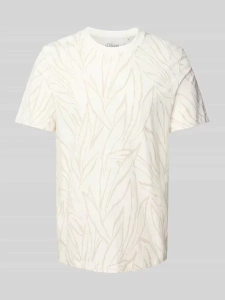 T-shirt o kroju regular fit z czystej bawełny S.oliver Red Label biała