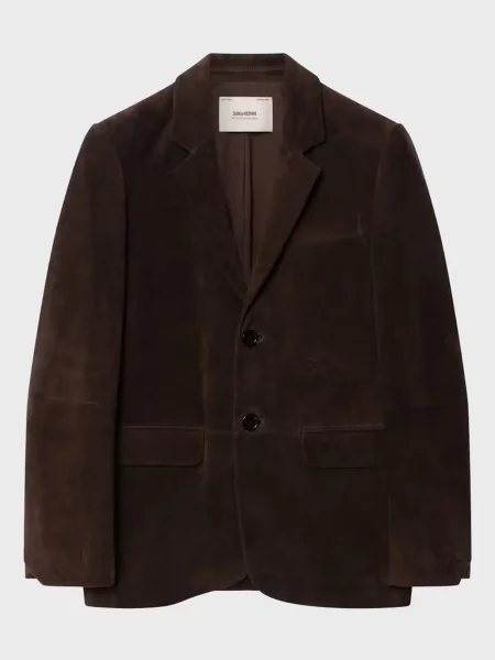 Замшевый пиджак Zadig&voltaire коричневый