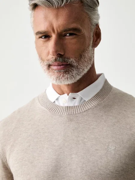 Hackett London sweter beżowy