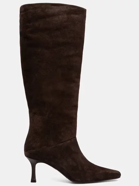 Замшеві чоботи Billi Bi на шпильці коричневий