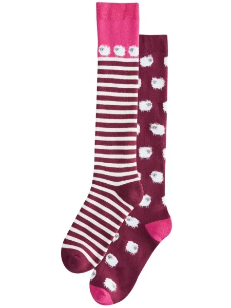 Next Ciorapi trei sferturi gri / ciclam / roz alb