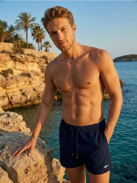 Sinsay Koupací kraťasy námořnická modrá