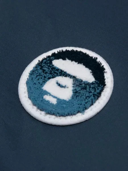 Matlasat geacă Aape By A Bathing Ape cu autograf albastru