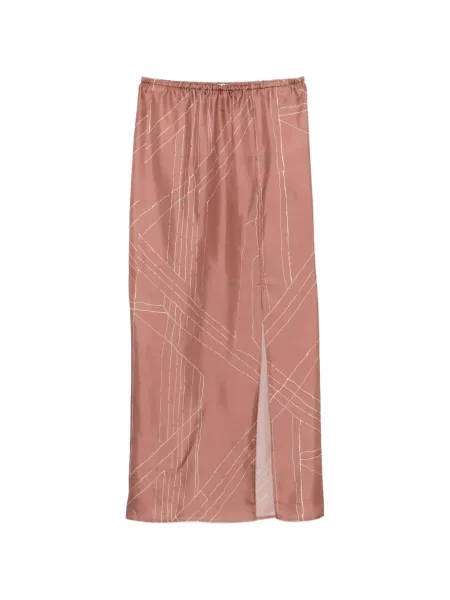 Fustă Alysi cu imprimeu geometric roz