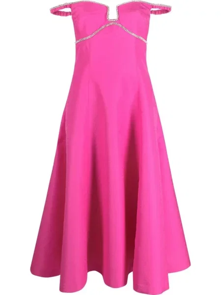 Rochie midi Self-portrait până la genunchi de costum roz
