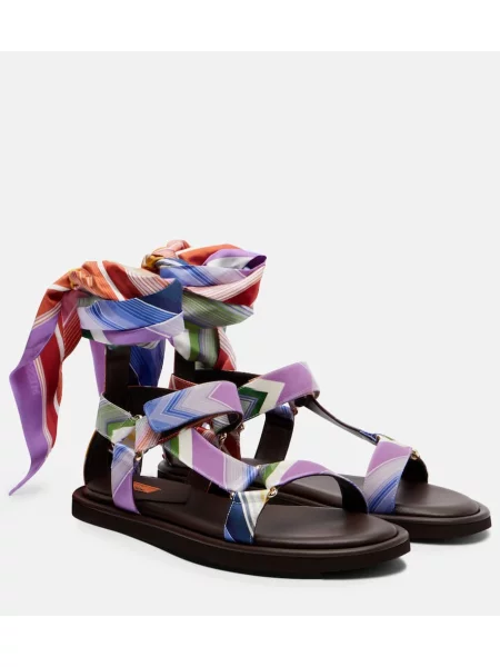 Sandale Missoni din țesătură twill