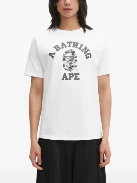 Tricou A Bathing Ape® cu imagine alb