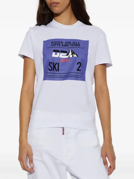 Tricou Dsquared2 cu imagine alb