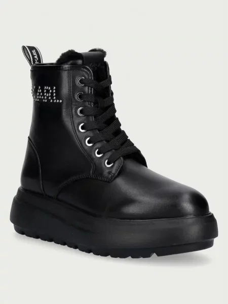 Karl Lagerfeld botine pentru femei din piele Katya negru